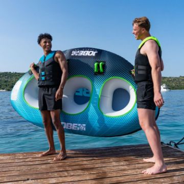 JOBE SPORTS - RUMBLE 3 TOWABLE INFLATABLE BLACK TURQUIOSE 3P-7
