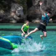 JOBE SPORTS - BINAR 2 TOWABLE INFLATABLE BLUE GREEN 2P-3