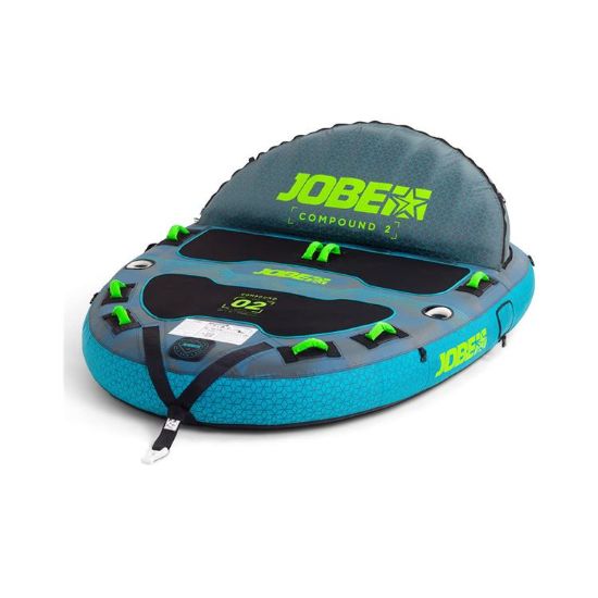 JOBE SPORTS - COMPOUND 2 TOWABLE INFLATABLE TURQUIOSE GREY 2P-1