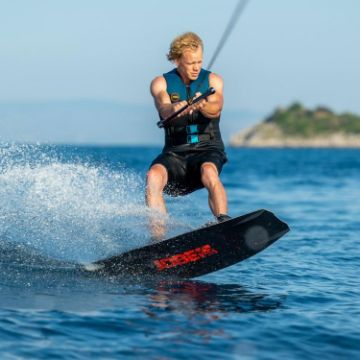 JOBE SPORTS - CORE LOGO WAKEBOARD BUNDLE BLACK TURQUIOSE 138-6