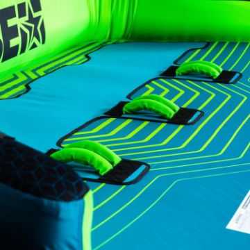 JOBE SPORTS - BINAR TOWABLE 4 TOWABLE TUBE TOWABLE INFLATABLE TURQUIOSE GREEN 4P-4