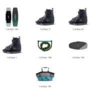 YACHT TOYS - PREMIER PROLIX WAKEBOARD BUNDLE BLACK GREEN 143-1