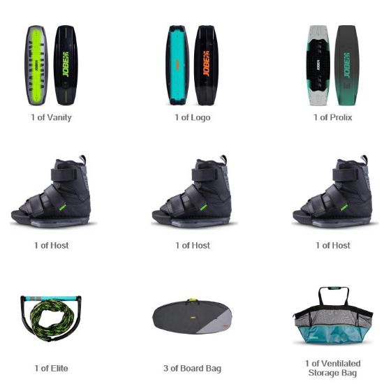 YACHT TOYS - EPIC WAKE WAKEBOARD BUNDLE MULTICOLOUR X3-1