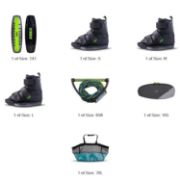YACHT TOYS - PREMIER VANITY WAKEBOARD BUNDLE BLACK TURQUIOSE 141-1