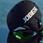 Guests Enjoying The Jobe Sports Base On The Ocean, Light And Comfortable For Extended Sessions. Double Layer Soft Foam Inserts. Adjustable Chin Strap. Protective Ear Pads.