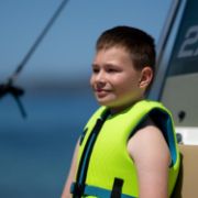 Close-Up Of The Premium Yacht Grade Features Of The Jobe Sports Kids Neoprene Vest Buoyancy Aid