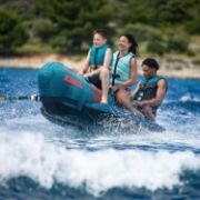 Charter Guests Enjoying The Kids Neoprene Vest, High-End Water Sports Equipment From Yacht Toys™